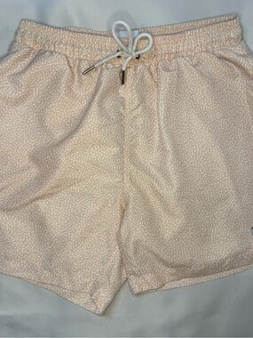 Allfenix - Men's Light Pink Patterned Swim Trunks - Size XL